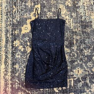 Katie J NYC  navy blue sequin dress!